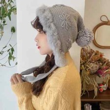 Damen Warm Hase Pelz