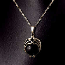 Anhänger Silber 835 Onyx