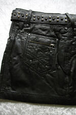 Mini-Rock von FREAKY NATION Nappaleder  Gr M schwarz + passender Nieten-Gürtel