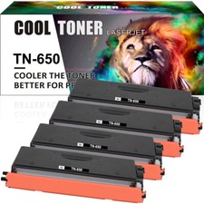 4PK Hi-Yield TN650 Black Toner
