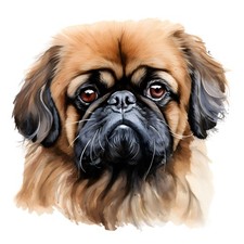 6x stickers Pekingese car