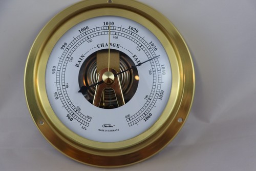 Fischer barometer messing 125 - messing,