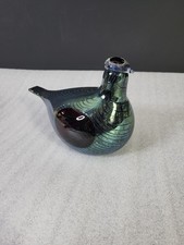 Iittala Oiva Toikka Glasvogel „Kuulas“ Iridescent – Finland Art Glass