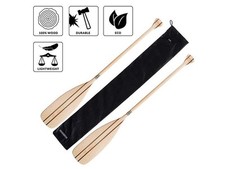 2 Stück Holzpaddel Stechpaddel aus Holz Höchste Qualität + Paddelbag 120 - 180cm