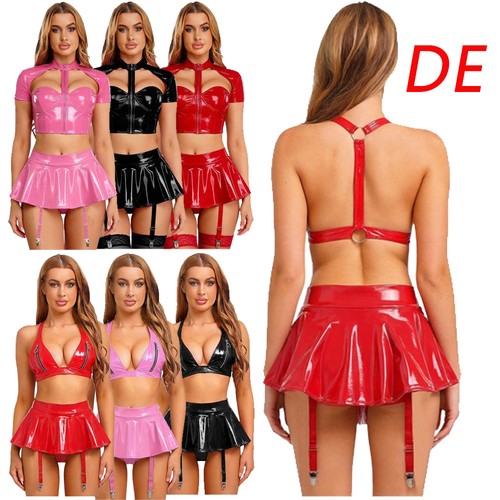 Damen dessous set lederoptik - damen,