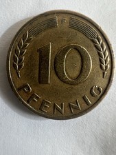 Top Zustand! BRD 10 Pfennig 1950 F 