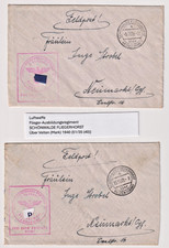 1940 Deutsches Reich 2 Belege Schönwald Fliegerhorst Spezialstempel Feldpost