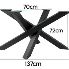 Tischgestell Metall schwarz Tischbeine Spider X-Gestell Esstisch & Couchtisch