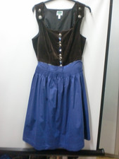 braun-blau kariertes Dirndl