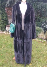 Exclusiver Samt Nerz pelz Mantel Bodenlang Blackglama Mink Designer Atelier