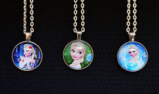 Kinderkette Frozen Eiskönigin Elsa Anhänger mit Kette Geburtstags Geschenk Neu