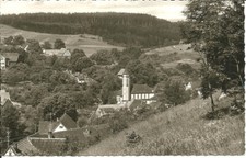 AK Betzweiler Loßburg -Schwarzwald, Kirche, Friedhof, Fachwerkhaus -1964 datiert