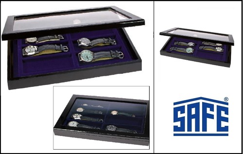 Lackholz uhrenvitrinen schwarz - lackholz,