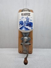 RAR antik Wandkaffeemühle Kaffeemühle Delfter Motiv Windmühle Keramik