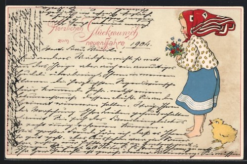 Künstler gertrud caspari - künstler-ak,