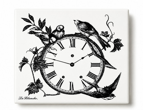 Blanche stempel vögel uhr - blanche,