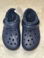 Schuhe Crocs Gr. J3 (34-35) Jungen Unisex blau gefütterte Baja Lined CLOGS NEU