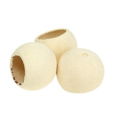 Bell Cup klein gebleicht Holzdeko 25 Stück, Trockenfrüchte Deko, Bastelbedarf