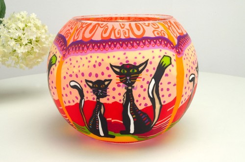 Leuchtglas 116 katzen cats - katzen,