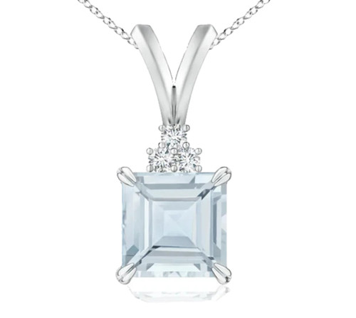 14k solid gold aquamarin - 14k, &