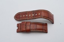 OFFICINE PANERAI LEDER ARMBAND SCHWARZ 24MM FÜR DORNSCHLIESSE 22MM VINTAGE BRAUN