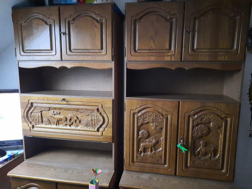 Braun holzschrank landhaus - braun,