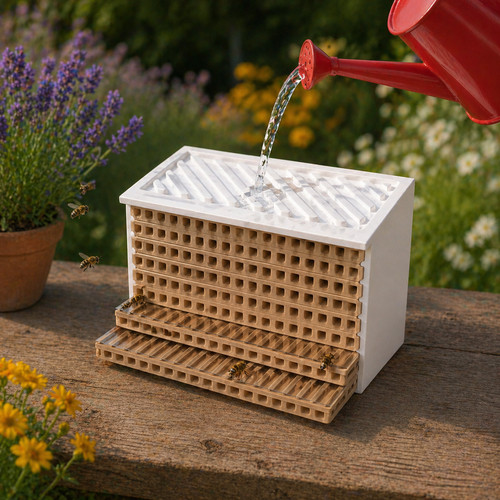 Bienenhotel mit sichtfenstern - mit,