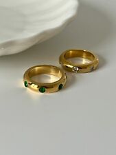 Damen Gold Ring Zirkonia 18k