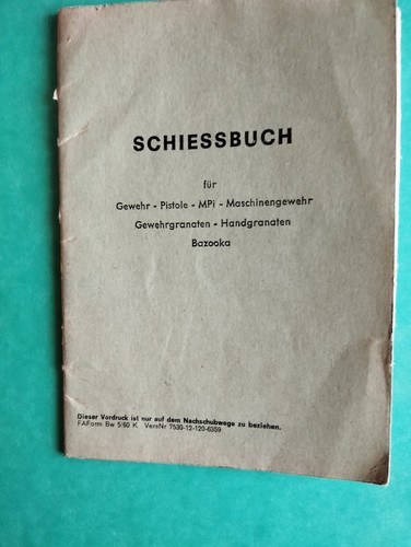 Frühe bundeswehr schiessbuch - frühe,
