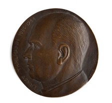 DDR Ehrengeschenk signiert Metall Plakette Medaille Ernst Thälmann Kommunist KPD