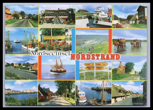 Ansichtskarte nordseeinsel - ansichtskarte,