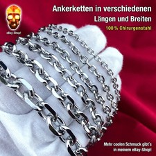 40 45 50 60 70 80 90 cm Ankerkette Halskette Anhänger Edelstahl dünn Panzerkette