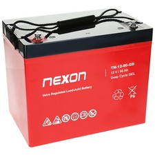 Akku 12V 80Ah Blei Gel Akku Nexon Batterie für Alarmanlage USV