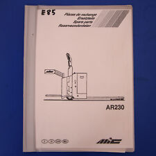 MIC AR230 - Kommissionierer Ersatzteilkatalog Ersatzteilliste - Stand 12/1991