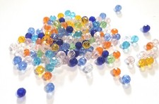 200 facettierte Glasperlen