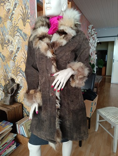 Fell leder mantel echtes - leder,