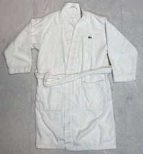 Seltener Lacoste Bademantel Unisex Gr. S Weiss