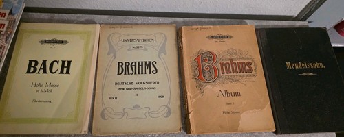 Alte notenhefte bach brahms - notenhefte,