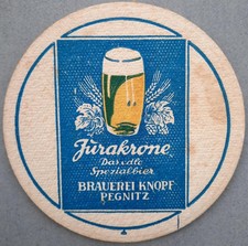 alter Bierdeckel Knopf Jura PEGNITZ