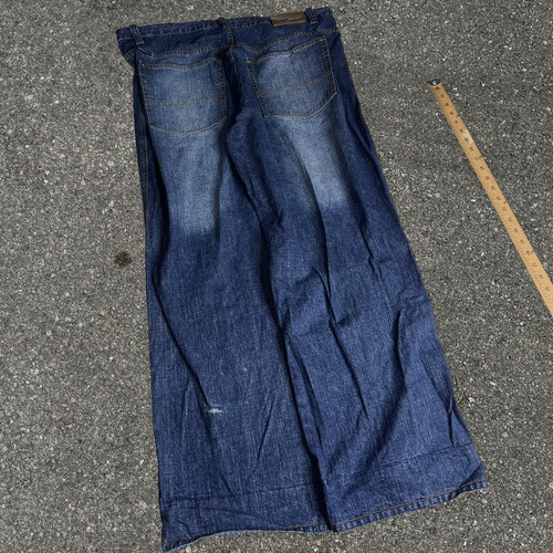 Wide leg baggy denim - leg,