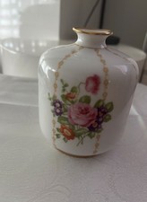 Rosenthal Selb Bavaria Vase 14 cm Blumen Golddekor Goldrand Porzellan
