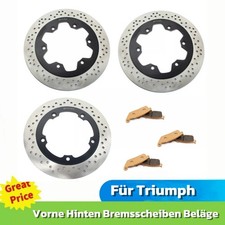 Vorne Hinten Bremsscheiben Beläge für Triumph Tiger 955i 01-04 Thunderbird Sport