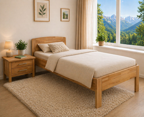 Massivholzbett 100x200 bett - massivholzbett,