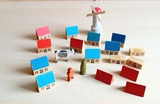 VERO Erzgebirge Mühle Holz Häuser Dorf Baum DDR Spielzeug Vintage Weihnachten 