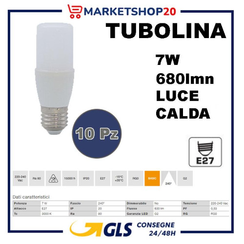 Led leuchtstoffröhre e27 - led, 7w