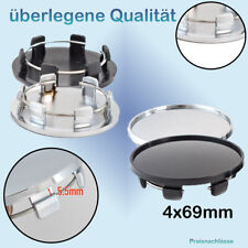 4 x 69mm Radkappen-Set schwarz