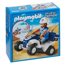Playmobil 3655 Polizei Quad mit Rückzugsmotor Gebraucht Guter Zustand Ohne OVP