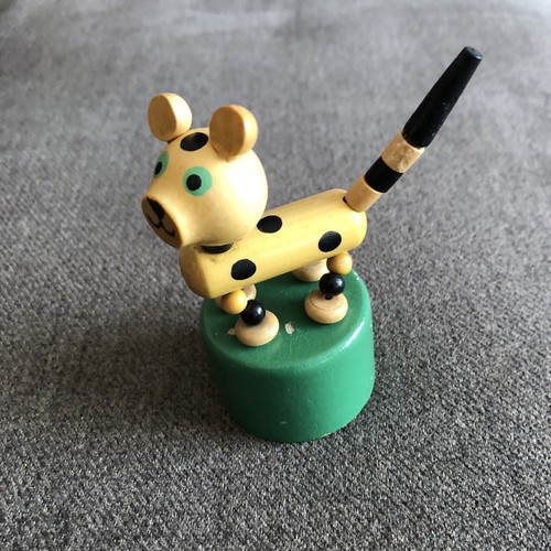Daumendrückpuppe leopard holz - daumendrückpuppe,