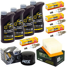 Wartung Set für BMW R 1200 GS R1200 2010-13 Öl 4L Luftfilter Ölfilter Zündkerzen