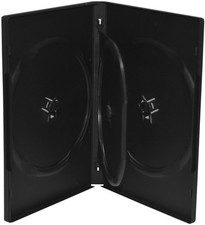 50 DVD Hüllen 4er Box 14 mm für je 4 BD / CD / DVD schwarz